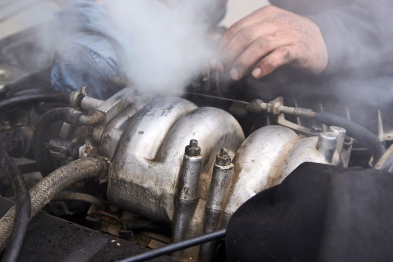 Steam from car Engine