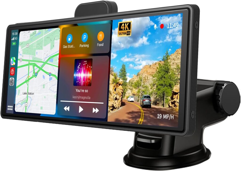 Wireless Apple Carplay Screen for Car 4K Dash Cam review